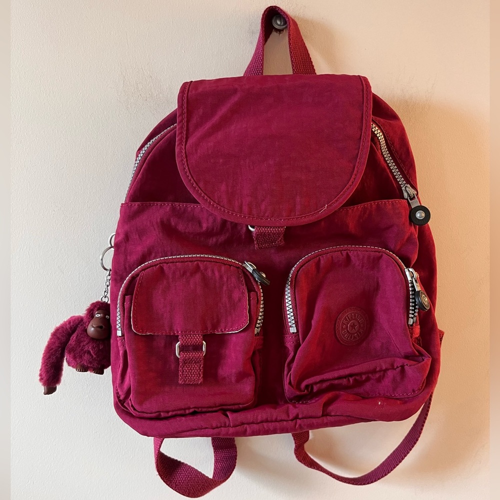 Kipling Lovebug small backpack with monkey keychain - Picture 1 of 9